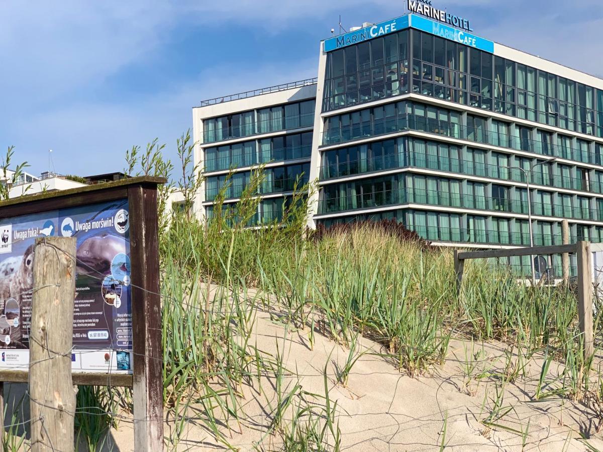Marine Hotel apartament prywatny studio widok na morze basen sauna jacuzzi Kołobrzeg Buitenkant foto