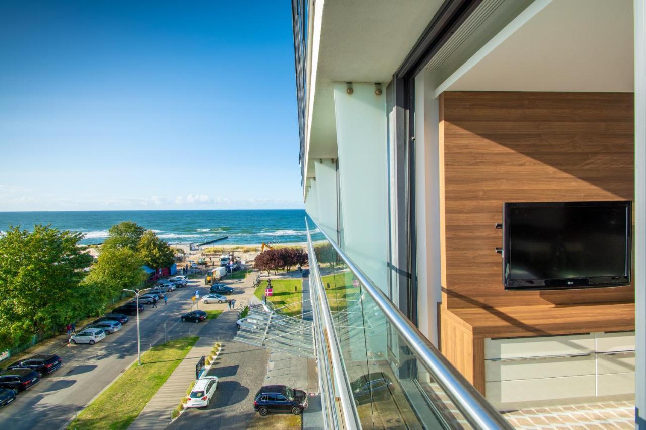 Marine Hotel apartament prywatny studio widok na morze basen sauna jacuzzi Kołobrzeg Buitenkant foto